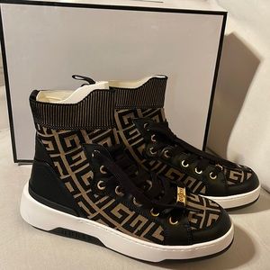 Guess Manney Knit Logo High-Top Sneakers